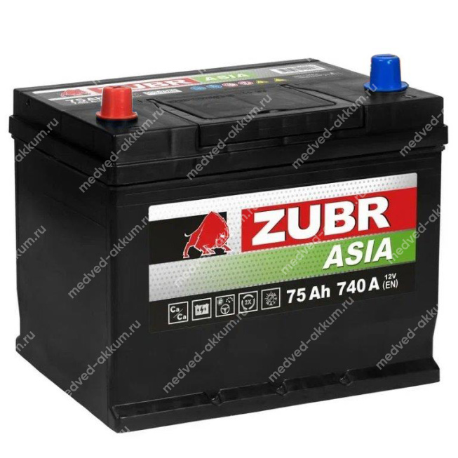 ZUBR Premium Asia 75 Ач пр. D26R
