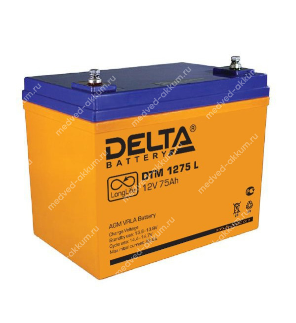 Delta DTM 1275 12V 75 Ач