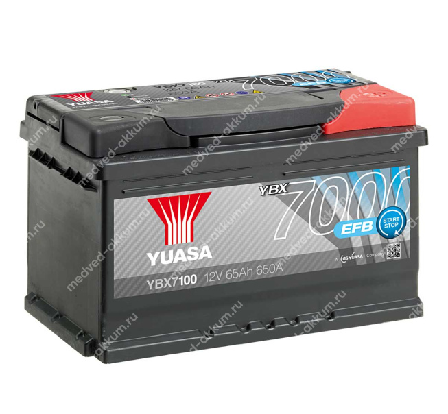GS Yuasa EFB 65 Ач обр.низ. YBX7100 LB3