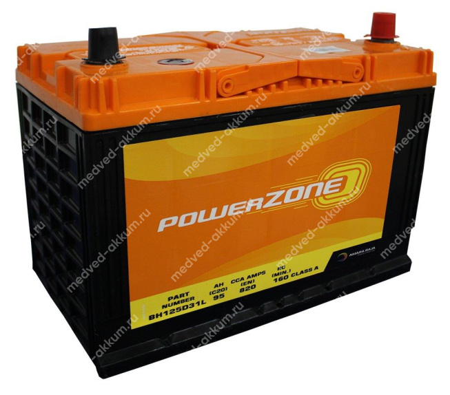 PowerZone 95 Ач обр. 125D31L
