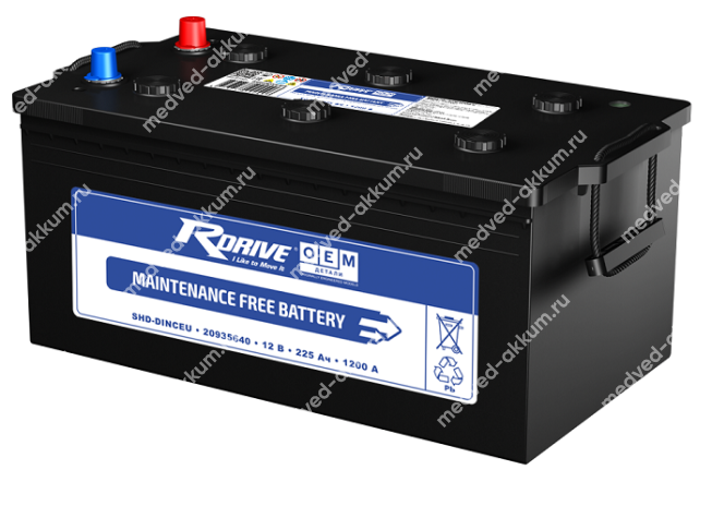 RDrive OEM 225 Ач евро С SHD-DINCEU 20935640 Volvo