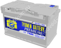 Тюмень Premium 74 Ач обр.низ. LB3