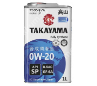 Масло моторное Takayama 0W-20, SP, GF-6A (1л.) синт. ж/б.