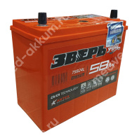 Зверь-Азия 58 Ач обр. 75B24L