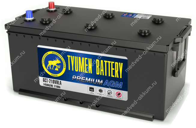 Тюмень Premium AGM 210 Ач евро C