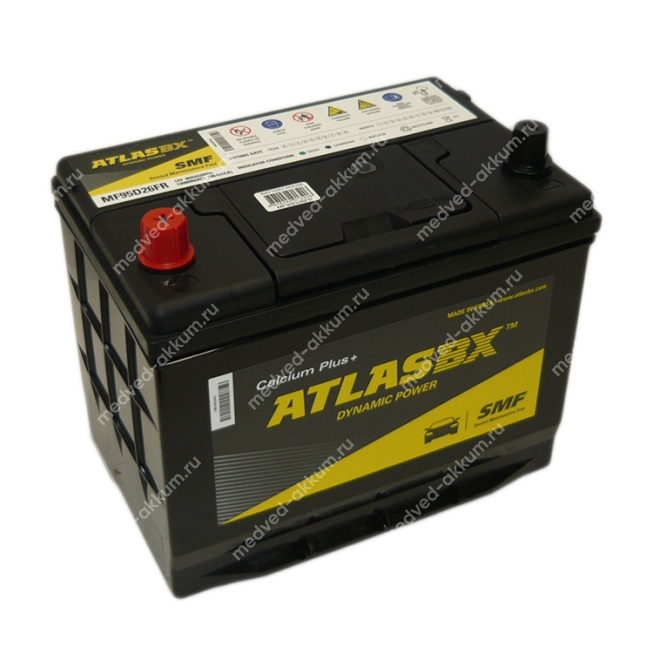 Atlas SMF 80 Ач пр. SMF95D26FR