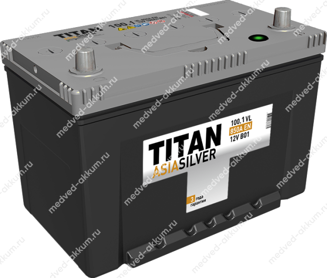 Titan AsiaSilver 100 Ач пр. D31R