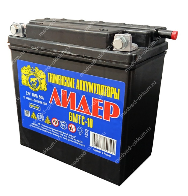 Тюмень Лидер 10 Ач сух.