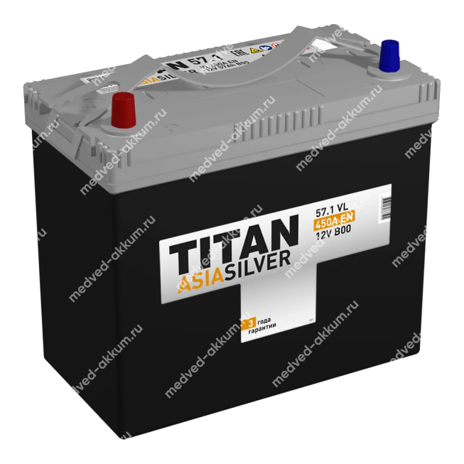 Titan AsiaSilver 57 Ач пр. B24R