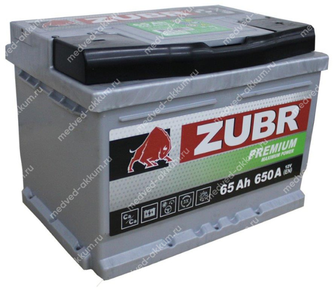 ZUBR Premium 65 Ач обр.низ. LB2