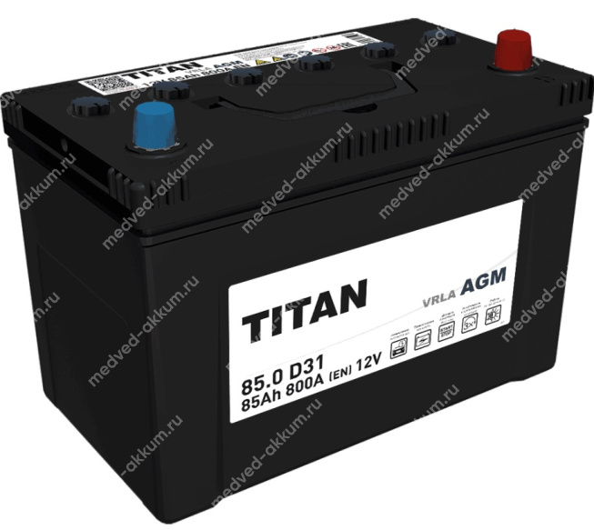 Titan AGM Asia 85 Ач обр. D31L