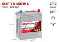 Yokohama 38 Ач обр. 45B19L