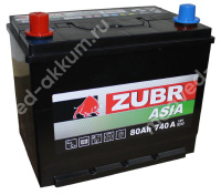 ZUBR Premium Asia 80 Ач пр. D26R