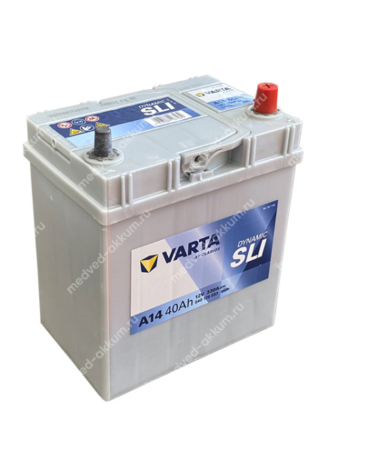 Varta Dynamic SLI Asia 40 Ач обр. A14 B19L