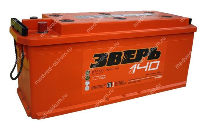 Зверь 140 Ач рос. A